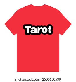 tarot red t shirt fashion sticker vector illustration template design