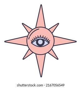 tarot star design with a eye