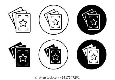 Tarot vector icon set collection. Tarot Outline flat Icon.