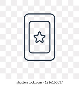 Tarot vector outline icon isolated on transparent background, high quality linear Tarot transparency concept can be used web and mobile