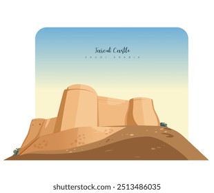 Tarout Castle - Fortress in Saudi Arabia - Stock Illustration as EPS 10 File