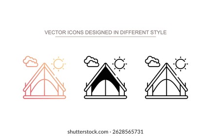Tarp icon design with white background stock illustration
