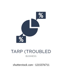 Tarp (troubled asset relief programme) icon. Trendy flat vector Tarp (troubled asset relief programme) icon on white background from business collection, vector illustration can be use for web 