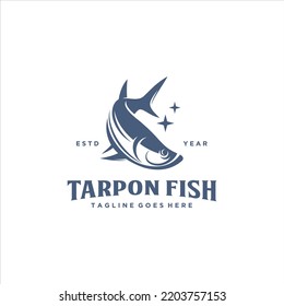 Tarpon Fish Logo Design Vector Image