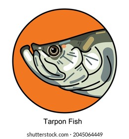 Tarpon Fish Logo Illustration vector art