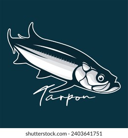 TARPON FISH VECTOR FOR FISHING LOGO COMPANY