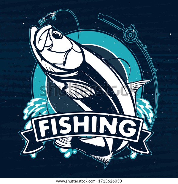 Tarpon Fishing Emblem Fishing Logo Tarpon Stock Vector (Royalty Free ...