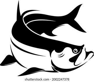 tarpoon fish for fishing company  and group logo