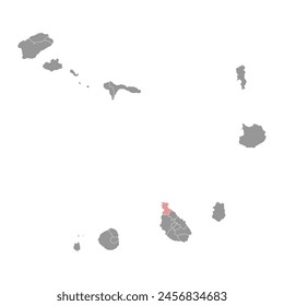 Tarrafal municipality map, administrative division of Cape Verde. Vector illustration.