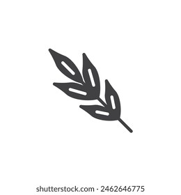 Tarragon sprigs vector icon. filled flat sign for mobile concept and web design. Tarragon leaves glyph icon. Symbol, logo illustration. Vector graphics