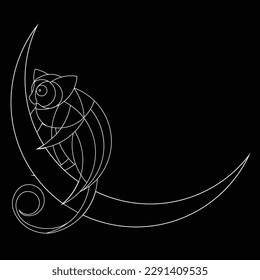 tarsier shape logo line art