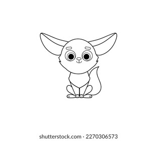 Tarsier vector isolated outline icon. Tarsier animal vector icon. Tarsier icon 