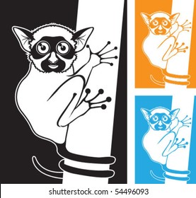 Tarsier vector mini primate SINGLE COLOR