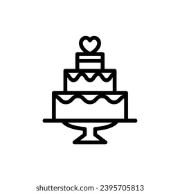 tart, bread, cake line icon. Vector illustration. Editable stroke.