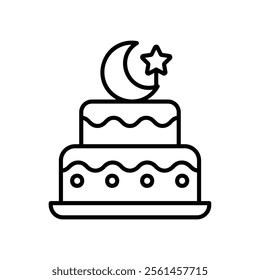 Tart cake icon for Ramadan and Eid al Fitr celebrations
