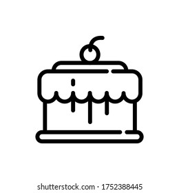 ilustración vectorial de icono de tarta