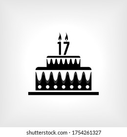 Tart Cake Icon - Vector Illustration for Design and Websites, Presentation or Application.