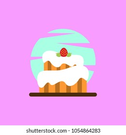 Tart cake vector object. Clipart object cake