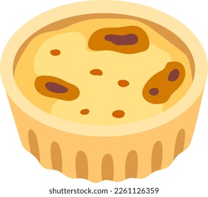 Tart Egg Icon Element illustration Flat style