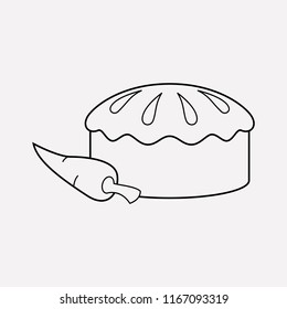 Tart icon line element. Vector illustration of tart icon line isolated on clean background for your web mobile app logo design.