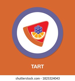 tart icon - simple, vector, icon for website design, mobile app, ui. Vector Illustration