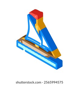 tartan ancient ship isometric icon vector. tartan ancient ship sign. isolated symbol illustration