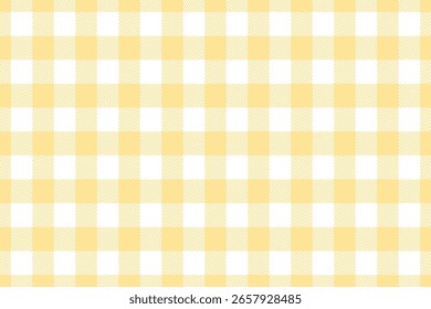 tartan background check fabric texture vector yellow and white colors gingham seamless pattern cloth illustration