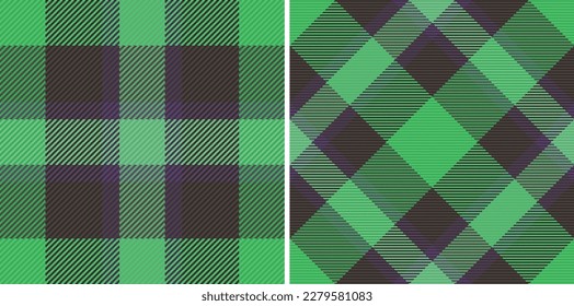 Tartan background pattern. Fabric seamless vector. Textile check plaid texture in set.