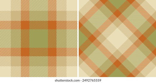 Tartan background plaid of vector check textile with a pattern fabric seamless texture. Set in food colours in flannel shirt outfit ideas.