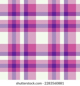 El fondo de Tartán no tiene fisuras. Ropa textil. El tejido de textura vectorial comprueba los colores púrpura y magenta.