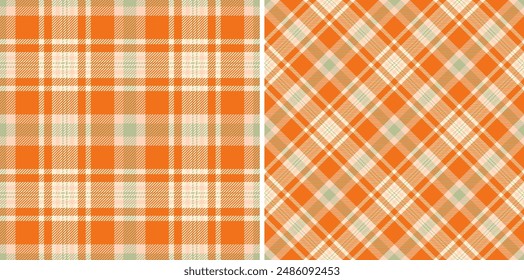 Tartan background seamless of texture vector pattern with a textile fabric plaid check. Set in fashionable colors for greeting card designs.