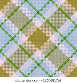 Textura de fondo de Tartán. Tejidos de seda y gruesa. Comprobar la tela de patrón vectorial en colores amarillo y claro.