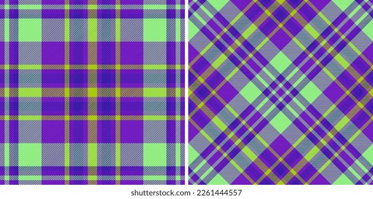Tartan background texture. Textile fabric plaid. Vector seamless pattern check in set.
