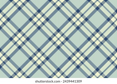 Tartan background vector of seamless fabric check with a pattern plaid textile texture in light and blue colors.