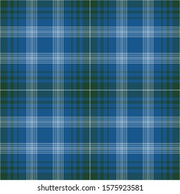 Tartan blue and green pattern.Texture for plaid, tablecloths, clothes, shirts, dresses, paper, bedding, blankets, quilts and other textile products. Vector illustration EPS 10ec