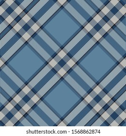 Tartan blue and grey seamless pattern.Texture for plaid, tablecloths, clothes, shirts, dresses, paper, bedding, blankets, quilts and other textile products. Vector illustration EPS 10