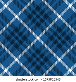 Tartan blue and white seamless pattern.Texture for plaid, tablecloths, clothes, shirts, dresses, paper, bedding, blankets, quilts and other textile products. Vector illustration EPS 10ec