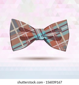 Tartan bow-tie in pastel colors