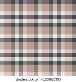 Tartan brown and black  pattern.Texture for plaid, tablecloths, clothes, shirts, dresses, paper, bedding, blankets, quilts and other textile products. Vector illustration EPS 10