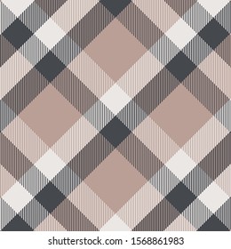 Tartan brown and black seamless pattern.Texture for plaid, tablecloths, clothes, shirts, dresses, paper, bedding, blankets, quilts and other textile products. Vector illustration EPS 10