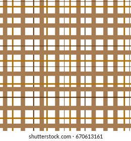 Tartan brown seamless pattern. Fashion graphic background design. Modern stylish abstract texture. Colorful template for prints, textiles, wrapping, wallpaper, website. Vector illustration
