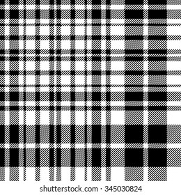 tartan celtic fc seamless pattern fabric texture black and white. Vector illustration. EPS 10. No transparency. No gradients.
