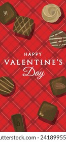 Tartan Check and Chocolate Valentine Backgrounds Web graphics
