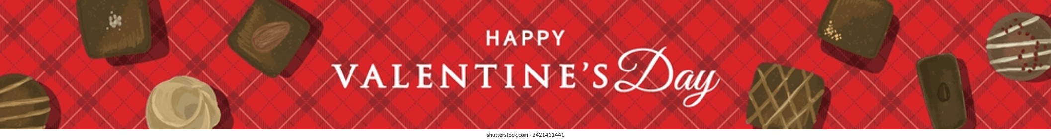 Tartan Check and Chocolate Valentine Backgrounds Web graphics