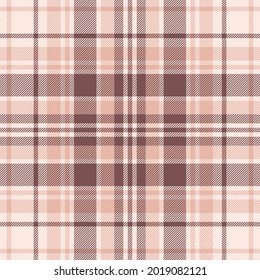 Tartan check pattern in pink. Seamless large plaid graphic vector background for blanket, duvet cover, throw, scarf, other modern spring summer autumn winter fashion or home textile print.