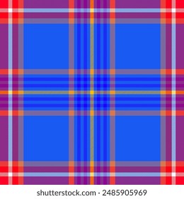 Tartan check plaid pattern. Christmas graphic in navy blue, red, green, yellow. Seamless dark texture for winter holiday flannel shirt, duvet cover, scarf, other modern fashion textile print,EPS 10.