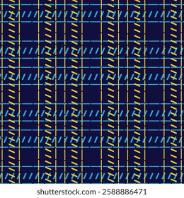 Tartan check plaid pattern. Seamless simple textured dark plaid vector illustration for flannel shirt, blanket, duvet cover, other textile print.
