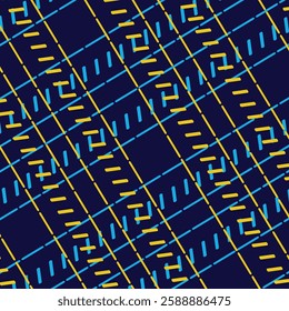 Tartan check plaid pattern. Seamless simple textured dark plaid vector illustration for flannel shirt, blanket, duvet cover, other textile print.

