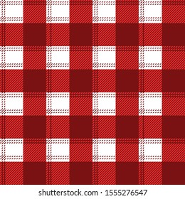 Tartan Check Plaid seamless patterns. Red Lumberjack Buffalo plaid. Rustic Christmas Backgrounds. Christmas tartan patterns. Repeating pattern tile swatches.