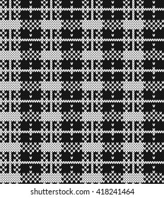 Tartan check. Seamless Knitting Pattern